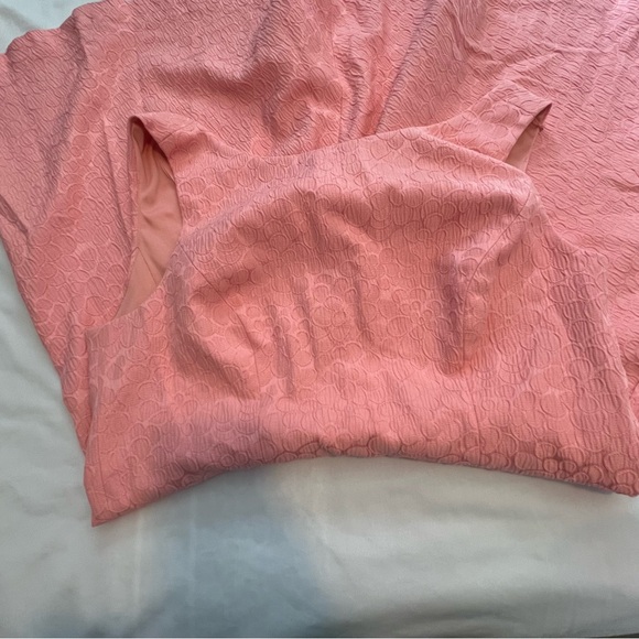 Betsey Johnson peach dress with back cutout fit and flare pink size 14 worn once - Picture 5 of 9
